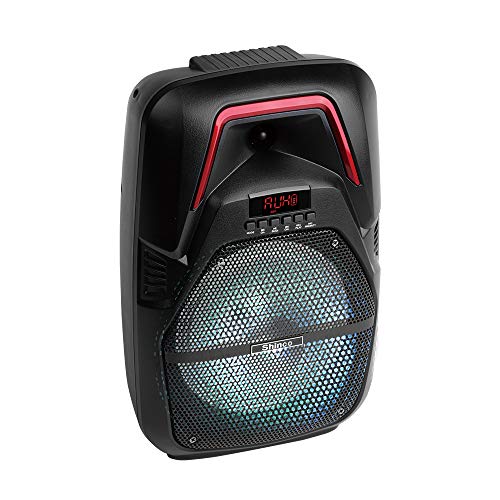 Shinco Portable PA Speaker System, Powerful Bluetooth Speaker with Wireless Microphone, 8 inch Subwoofer, Balanced Sound, Great for Outdoor Party