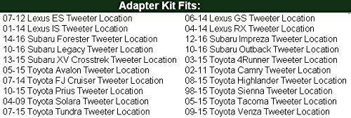 Speaker Adapters For Tweeters Fits Lexus, Fits Subaru, And - 1.25" cutout - SAK009_125-1 Pair