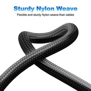 COCIMA TRRS 3.5mm Audio Cable [6.6ft/2M] 4-Pole Microphone Male to Male Nylon Braided AUX Cable Cord Stereo for Headphones Car Home Stereos Speakers Tablets martphones & More