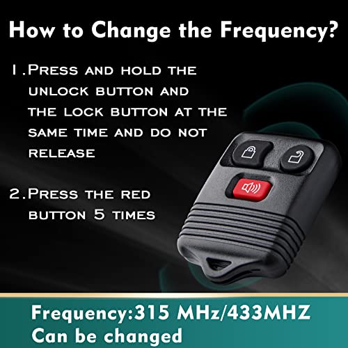 HelloAuto Key Fob Fits Ford F150 F250 F350 Explorer Escape Expedition, Keyless Entry Remote for Lincoln Mercury. (FCC ID : CWTWB1U345, CWTWB1U33) 3-Btn 2PCS