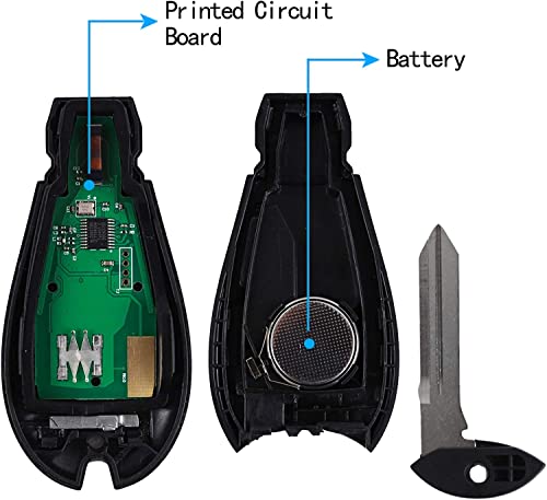 Keyless Remote Smart Key Fob Replacement Fit for 2008-2016 Chrysler Town and Country 2008-2016 Dodge Grand Caravan 2008-2020, M3N5WY783X