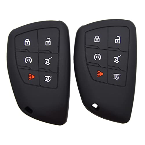 Silicone 6 buttons Key Fob Cover for 2021 2022 Chevrolet Suburban Tahoe GMC Sierra Yukon