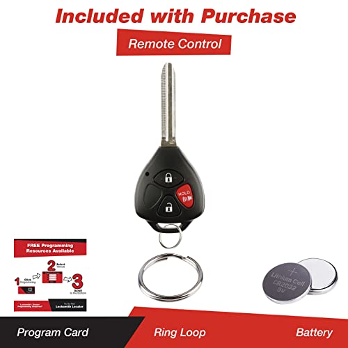 KeylessOption Keyless Entry Remote Control Car Key Fob Replacement for HYQ12BBY G Chip