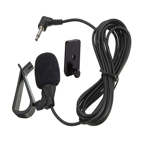 MICMXMO 3.5mm Microphone for Car Vehicle Head Unit GPS DVD Enabled Stereo Audio Radio Assembly Mic with 3m Cable, Plug and Play