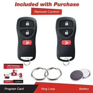 KeylessOption Keyless Entry Remote Control Car Key Fob Replacement for KBRASTU15, CWTWB1U733 (Pack of 2)