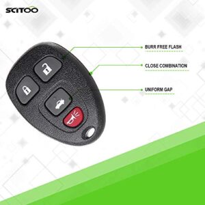 SCITOO 1X4 Button Keyless Entry Remote Key Fob for Buick Lucerne Chevrolet Impala Cadillac DTS OUC60221 15912859