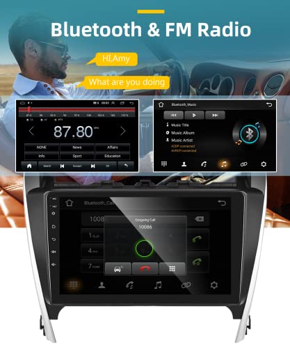 Android Car Stereo for Toyota Camry 2012 2013 2014 with Apple Carplay, Rimoody 10.1 Inch Touch Screen Car Radio with GPS Navigation Bluetooth FM HiFi WiFi Android Auto + AHD Backup Camera