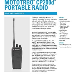 2 Pack of Motorola CP200d UHF Two Way Radios