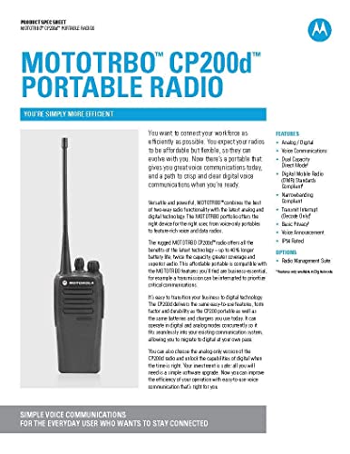 2 Pack of Motorola CP200d UHF Two Way Radios