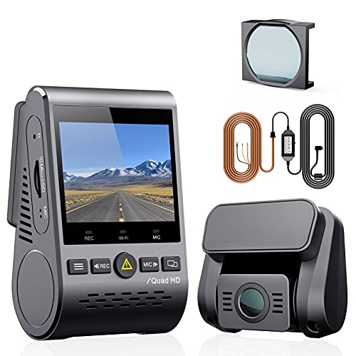 【Bundle: VIOFO A129 Plus Duo with GPS + CPL + Hardwire Cable】 VIOFO Dual Dash Cam, 2K 1440P 60fps+1080P 30fps Front and Rear Dash Camera with Wi-Fi GPS, Parking Mode, Super Capacitor (A129 Plus Duo)