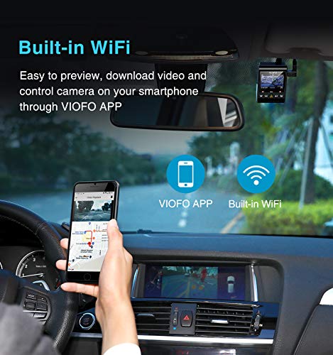 【Bundle: VIOFO A129 Plus Duo with GPS + CPL + Hardwire Cable】 VIOFO Dual Dash Cam, 2K 1440P 60fps+1080P 30fps Front and Rear Dash Camera with Wi-Fi GPS, Parking Mode, Super Capacitor (A129 Plus Duo)