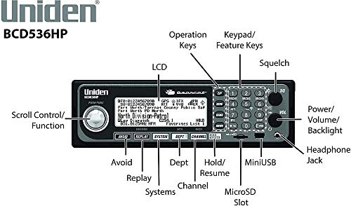 Uniden BCD536HP HomePatrol Series Scanner with Wi-Fi, TrunkTracker V, Backlit Keypad & LCD, Control Channel Only Scanning, S.A.M.E. Weather Alert, USA/Canada Radio Database