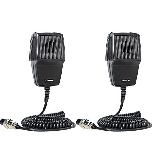 LUITON CB Microphone 4 Pin Noise Canceling CB Radio Mic for Cobra/Uniden/Workman/Midland/Galaxy CB Radio (2 Pack)