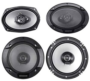 kenwood (2) kfc-6966s 6×9 800 watt+(2) 6.5″ 600 watt car audio coaxial speakers