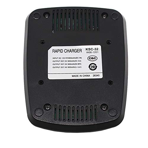 KSC-32 Charger Compatible for Kenwood Radio TH-D72A TK-2180 TK-3180 TK-5210 TK-5310 NX-5200 NX-5300 NX-5400 NX-410 NX-411 Compatiable Battery KNB-48L/32N/33L/43L/47L/31A/50NC/54N