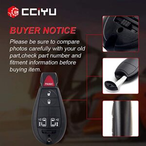 cciyu X 2 Flip Key Fob with Key Blade 5 buttons Replacement fit for 08 09 10 11 12 Dodge Series with FCC M3N5WY783XF