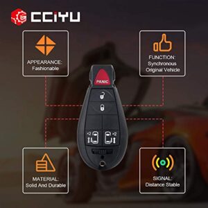 cciyu X 2 Flip Key Fob with Key Blade 5 buttons Replacement fit for 08 09 10 11 12 Dodge Series with FCC M3N5WY783XF