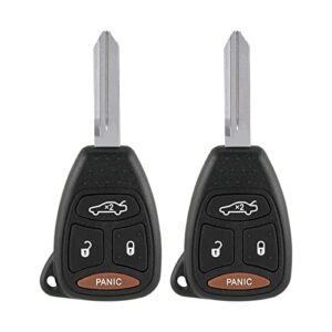 key fob remote replacement fits for chrysler 300 2005-2007, aspen 2007-2009, dodge charger 2006-2007, durango 2007-2009, jeep commander 2006-2007, grand cherokee 2005-2007 kobdt04a, oht692427aa