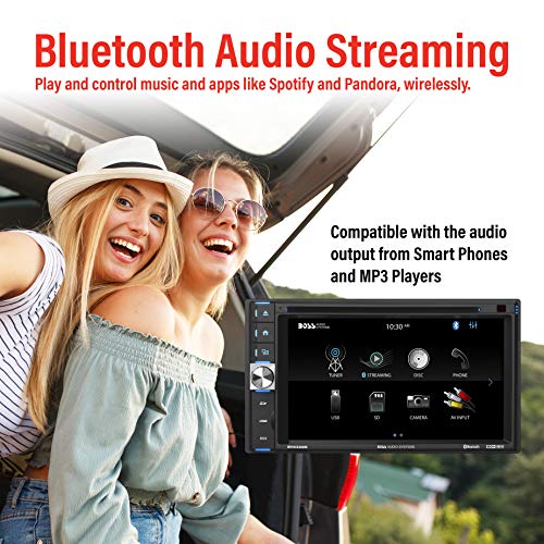 BOSS Audio Systems BV9358B Car Audio Stereo System – 6.2 Inch Double Din, Touchscreen, Bluetooth Audio and Calling Head Unit, Aux-in, USB, SD, CD Player, AM FM Radio Receiver, Hook Up to Amplifier