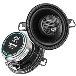 nvx nsp35 140w peak (70w) rms 3.5” n-series 2-way coaxial speakers with 3/4” silk dome tweeters (pair)