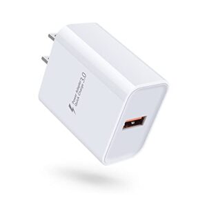 quick charge 3.0 wall charger,18w 3a usb wall charger qc 3.0 adapter fast charger block for samsung galaxy s23 s22 ultra s21+ s20 fe s10e s9 s8 note 20/10 a14 a12 a52 a10e a03s a32 a11 a21 a51 a71 a72