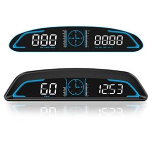 sinotrack digital gps speedometer universal heads up display for car 5.5 inch large lcd display hud with mph speed fatigued driving alert overspeed alarm trip meter for all vehicle