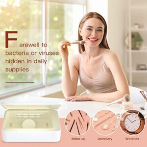 UV Light Sanitizer Box Kill Rate up to 99.99% Mosalogic Portable Phone Sanitizer Cleaner Wireless Charger for iPhone Samsung Smartphone