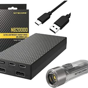 Nitecore Traveling Companion NB20000 Multi Ports USB Power Bank 20,000mAh w/Eco-Sensa VC4 4-Slot Digital Charger