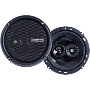 memphis audio prx603 power reference 6.5 inch 3 way 50 watt rms 100 watt peak power car audio coaxial speaker system