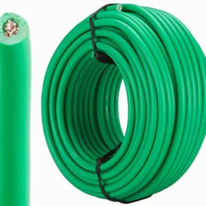 Audiopipe 12 Gauge 50' Feet Green Car Audio Home Remote Primary Cable Wire LED