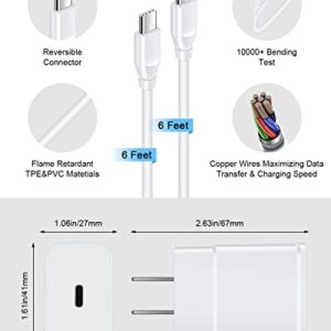 25W USB C Charger Super Fast Charging for Samsung Galaxy A04S A03S A02S Z Flip 4 Z Fold 3 A14 A13 A12 A53 S10 S20 S21 S22 S23 Ultra Google Pixel 7 6 Pro 6a, Android Phone Charger Type C Block Cable