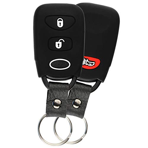 For 05-17 Hyundai Tuscon 06-17 Accent 07-12 Santa Fe Rubber Keyless Entry Remote Key Fob Skin Cover 2btn