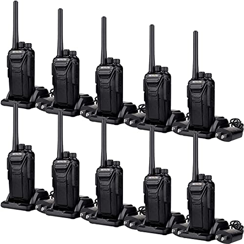 Retevis RT27 Walkie Talkies Long Range,Two Way Radios Rechargeable, Handheld VOX Hands-Free, Commercial 2 Way Radio with USB Charger Base, for Education, Construction, Warehouse,Church (10 Pack)