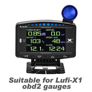 Lufi Shift Light (Blue Light), Alarm Light Accessory, for Lufi Xf Obd2 Gauge , for Lufi X1 Gauges Display, Double Sided Tape Fix