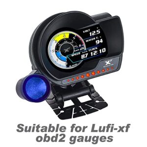 Lufi Shift Light (Blue Light), Alarm Light Accessory, for Lufi Xf Obd2 Gauge , for Lufi X1 Gauges Display, Double Sided Tape Fix