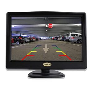 5 inch tft lcd monitor screen display for parking rear view backup camera with 2 optional bracket(suckers mount and normal adhesive stand), camera not included, monitor only,support 9-36v