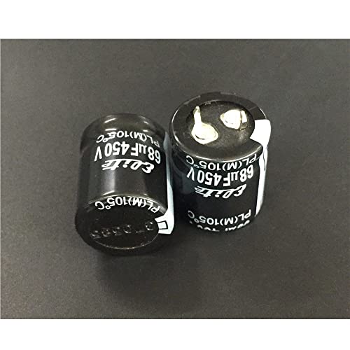 2pcs 68uF 450V Elite PL Series 22x25mm 450V68uF Snap-in PSU Aluminum Electrolytic Capacitor