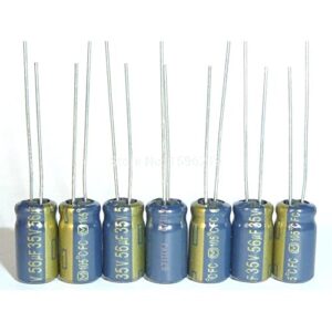 100pcs 56uF 35V FC Series 6.3x11.2mm Low Impedance 35V56uF Capacitor for Audio