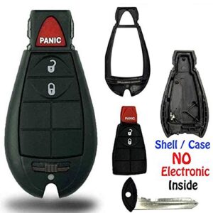 1 new keyless entry 3 buttons remote key fob shell / case m3n5wy783x, iyzc01c 56046707ae for chrysler town country dodge challenger charger durango grand caravan journey & ram