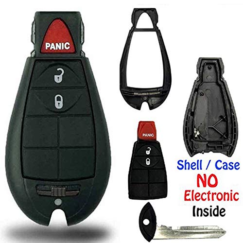 1 New Keyless Entry 3 Buttons Remote Key Fob Shell / CASE M3N5WY783X, IYZC01C 56046707AE for Chrysler Town Country Dodge Challenger Charger Durango Grand Caravan Journey & Ram