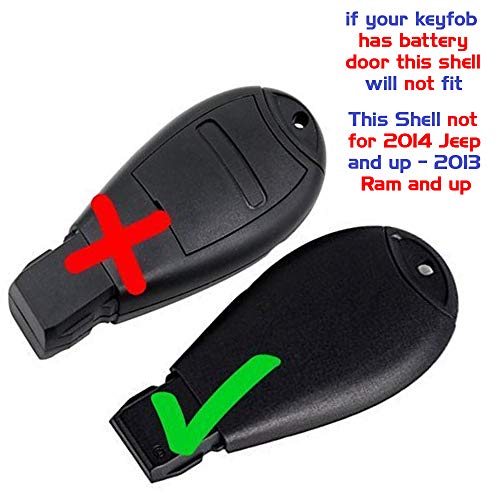 1 New Keyless Entry 3 Buttons Remote Key Fob Shell / CASE M3N5WY783X, IYZC01C 56046707AE for Chrysler Town Country Dodge Challenger Charger Durango Grand Caravan Journey & Ram