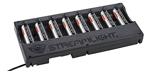 Streamlight 20221 SL-B26 Protected Li-Ion USB Rechargeable 8-Unit Bank Charger, Black