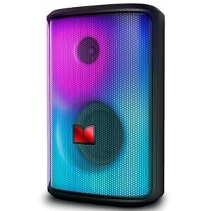 monster sparkle loud bluetooth speaker 80w, party speaker with powerful sound and heavy bass, full screen colorful lights, 24h playtime, aux, usb playback, portable waterproof speaker for outdoor home