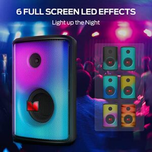 Monster Sparkle Loud Bluetooth Speaker 80W, Party Speaker with Powerful Sound and Heavy Bass, Full Screen Colorful Lights, 24H Playtime, AUX, USB Playback, Portable Waterproof Speaker for Outdoor Home