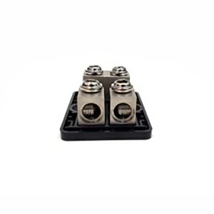 KnuKonceptz Bassik 4 and 8 Gauge 2 Way Fuse Distribution Block w/Ground Links