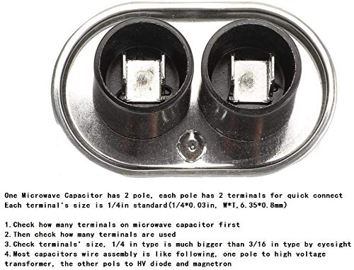 BlueNatHxRPR 1.1 MFD uF Microwave Capacitor Compatible for GE WB27X10907 and Others