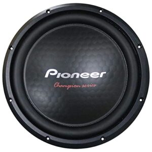 pioneer ts-a301s4 champion series 12″ 1600 w max power, single 4 ohm voice coil – component subwoofer