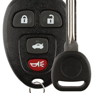 Discount Keyless Replacement Key Fob Car Remote and Uncut Transponder Key Compatible with OUC60270, 15912859, ID 46