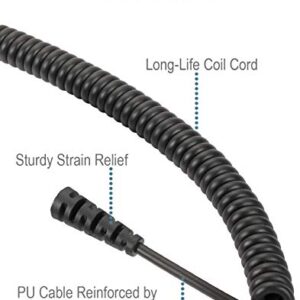 5 Pack Heavy Speaker Mic with Reinforced Cable for Baofeng Radios BF-F8HP BF-F9 UV-82 UV-82HP UV-82C UV-5R UV-5R5 UV-5RA UV-5RE UV-5X3 V2+ and Arcshell TYT Wouxun Kenwood Radios, Shoulder Microphone