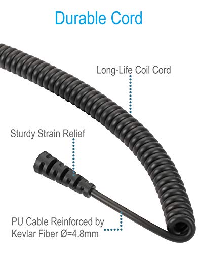 5 Pack Heavy Speaker Mic with Reinforced Cable for Baofeng Radios BF-F8HP BF-F9 UV-82 UV-82HP UV-82C UV-5R UV-5R5 UV-5RA UV-5RE UV-5X3 V2+ and Arcshell TYT Wouxun Kenwood Radios, Shoulder Microphone